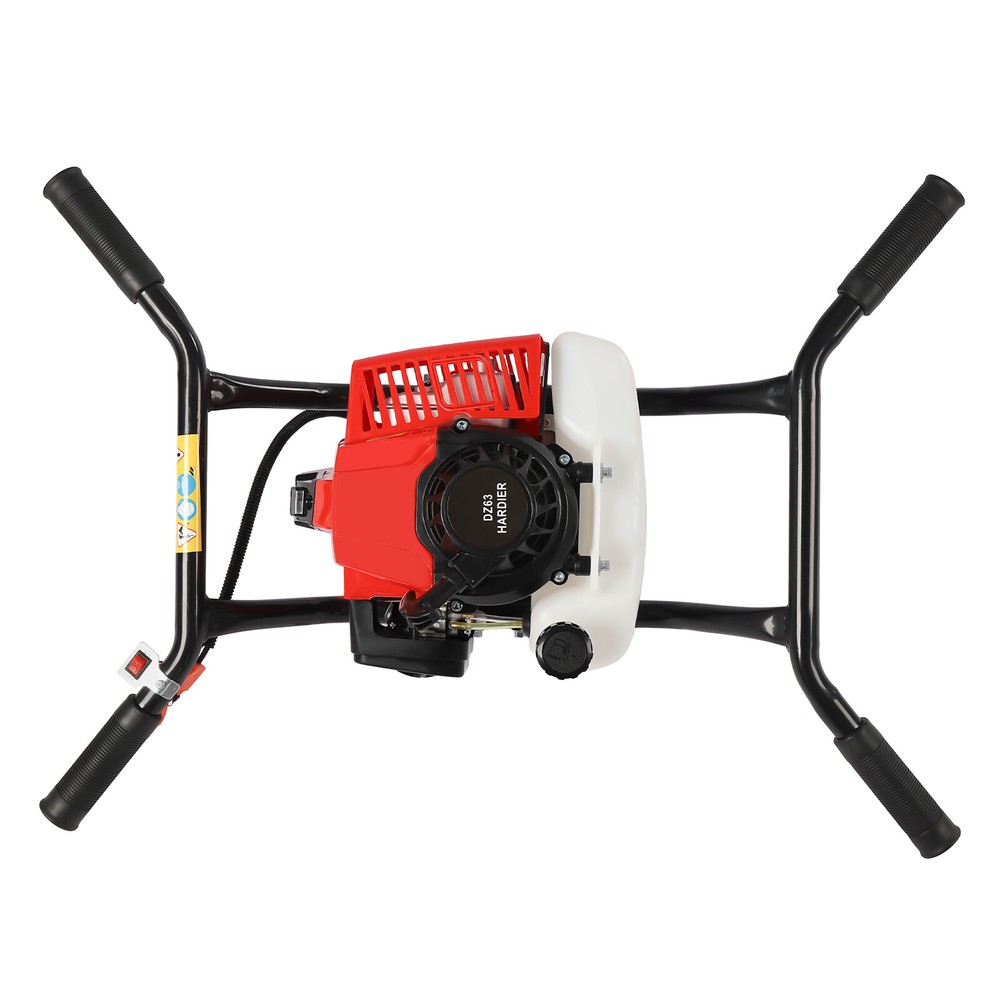 Two Men 2 Stroke 3HP Gas Power Post Hole Digger Engine with 8-inch Auger