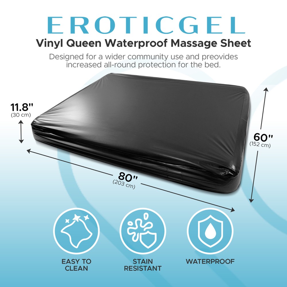 Vinyl Fitted Waterproof Sheet Queen Size Mattress Protector for Bed Wetting