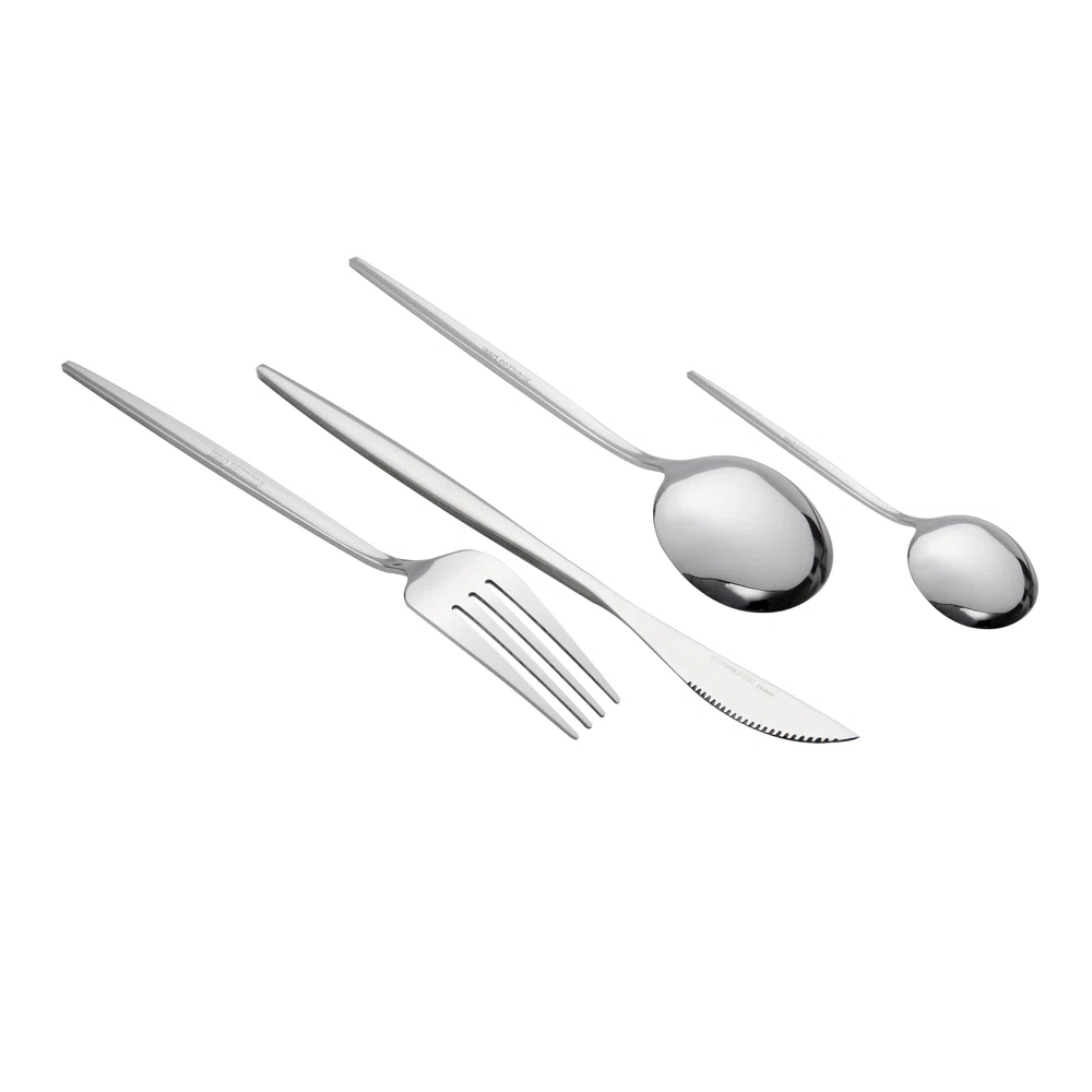 24pcs Silverware Set for 6, Flatware Stainless Steel Cutlery Utensil Kitchen