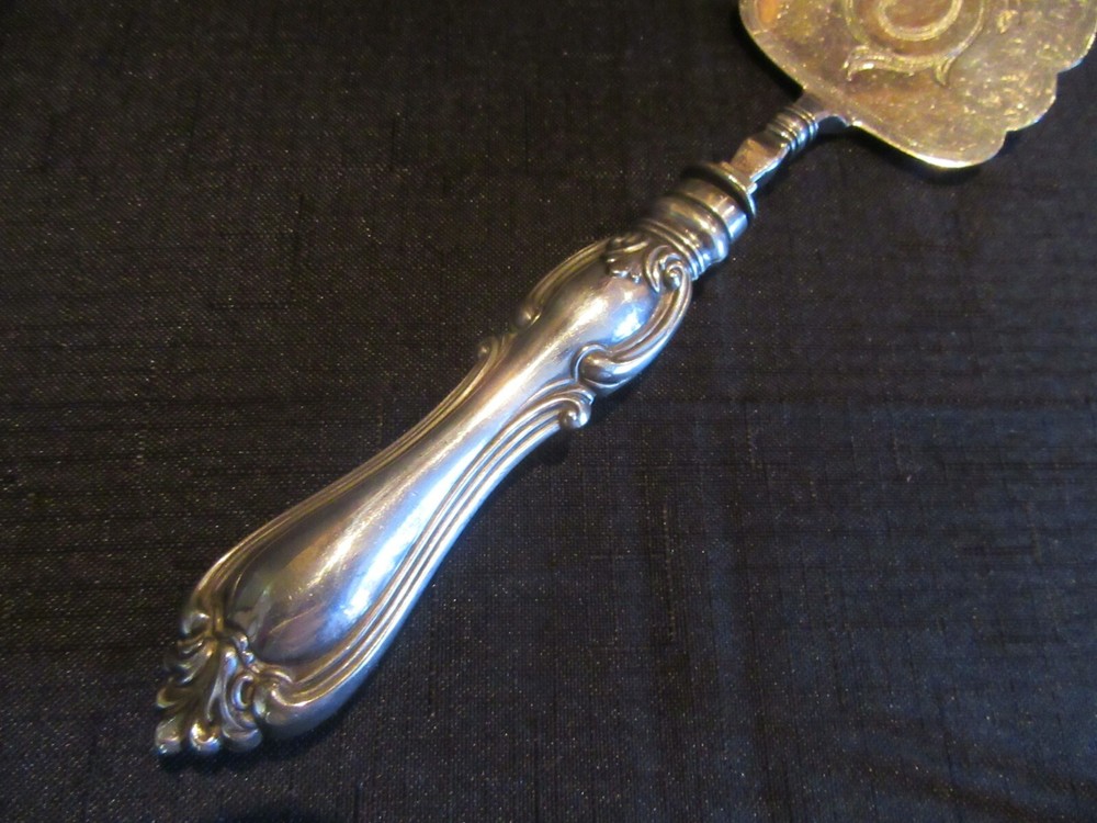 Antique Silver Plated Cake Server C.R. Carlstrom Sweeden Weighted Handle