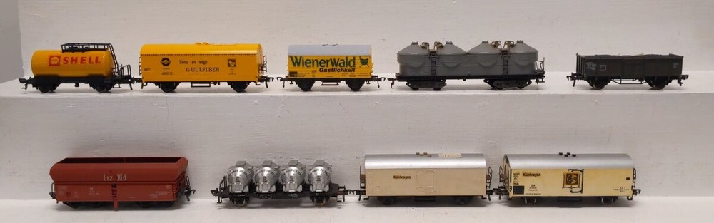 Fleischmann HO Scale Assorted Freight Cars [9] EX