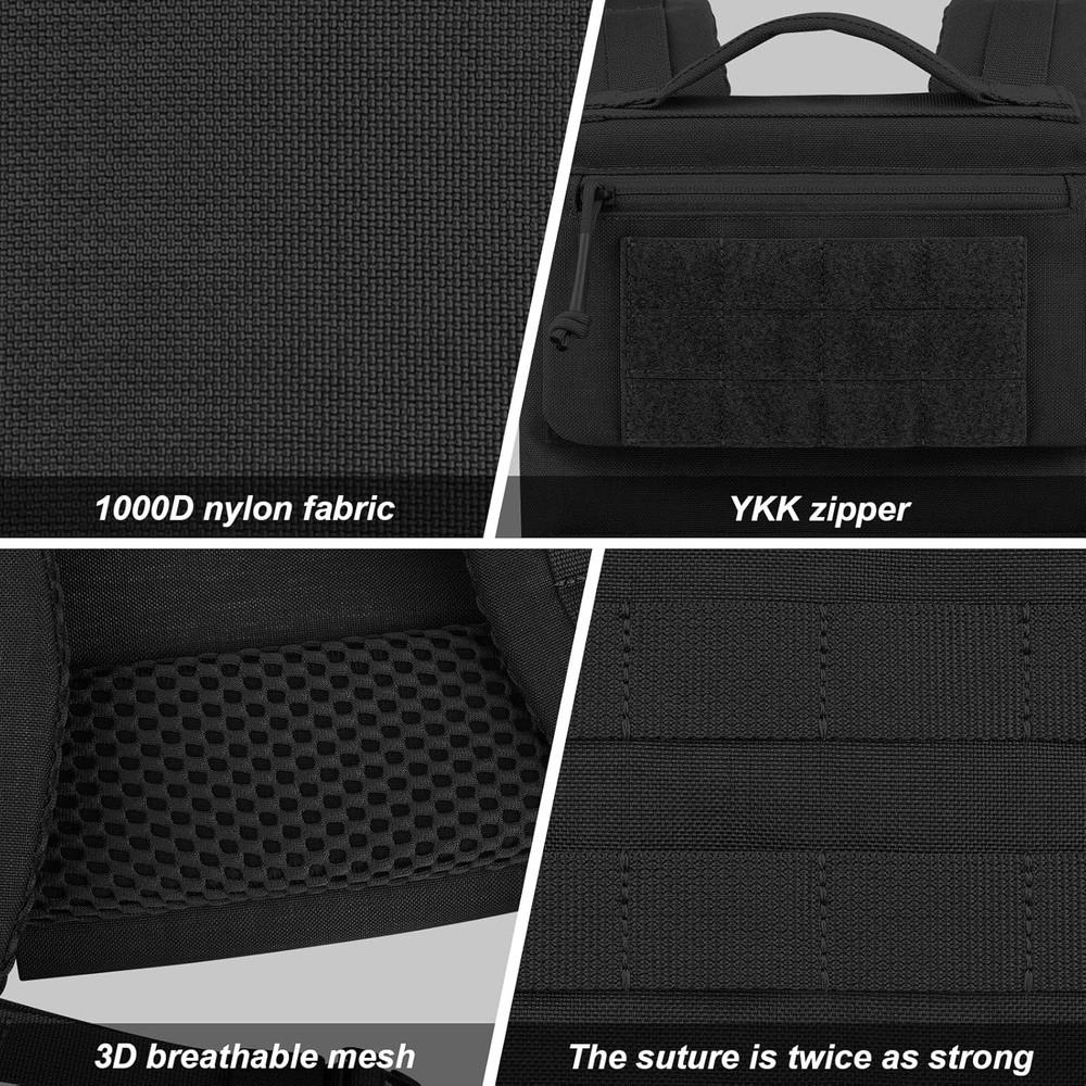 Enhanced Rucking Backpack with Weight Plate Holder & Breathable Design