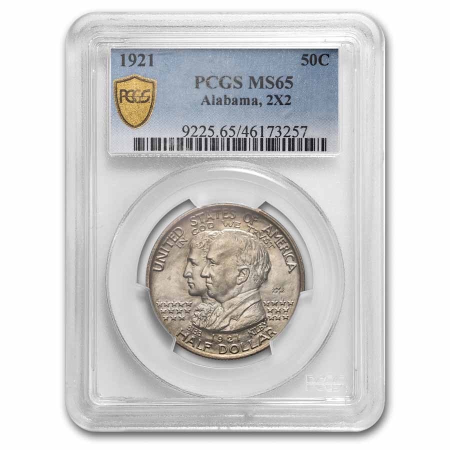 1921 2X2 Alabama Centennial Half Dollar Commem MS-65 PCGS
