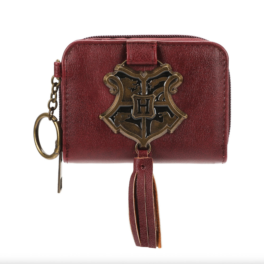 Harry Potter Metal Hogwarts Crest Wallet with Keyring