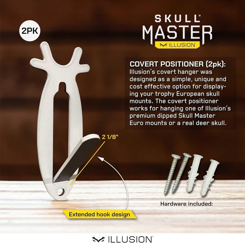 Professional Look Deer & Antelope Skull Mounts with Easy Install Kit - 2 Pack