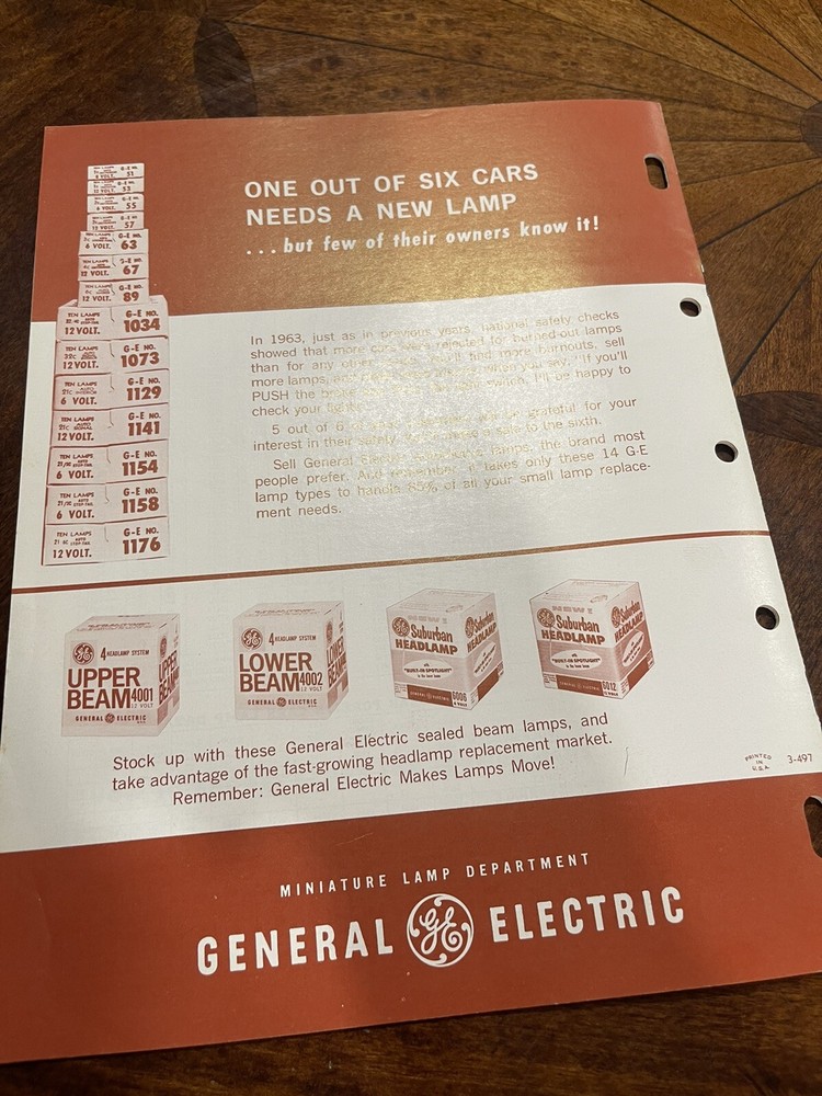 general electric 1964 auto lamp charg catalog