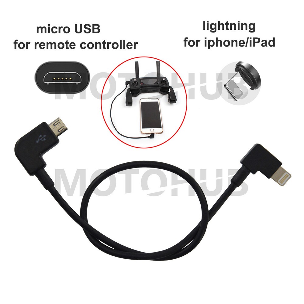 Cable for DJI Phantom 3 4 Inspire 1 2 Remote Controller RC IOS iPhone/iPad USB