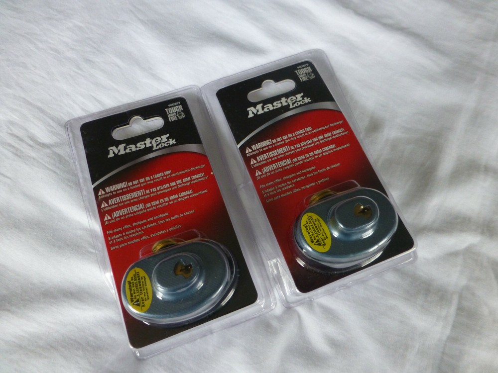 Lot of 2 Master Lock Trigger Lock Keyed Gun Trigger Lock Keyed Different
