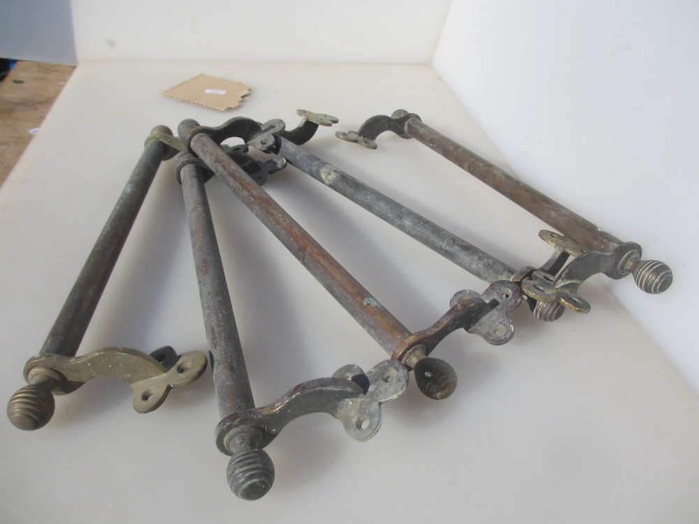 Victorian Brass Sash Window Bar Lift Old Trunk Handle Pull Antique Beehive 15"