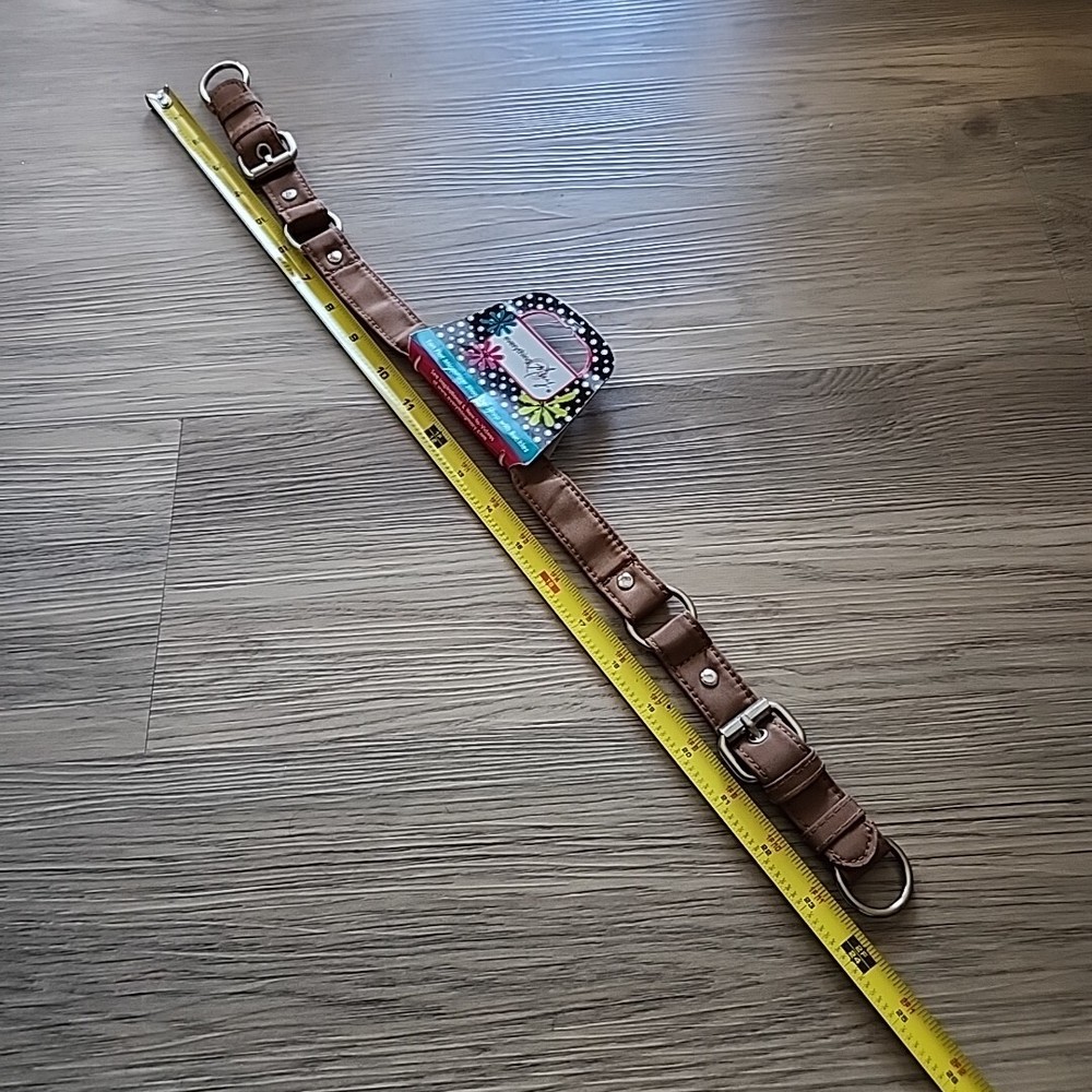 Everything Mary Tan Flat Microfiber Shoulder Strap Handle With Buckles 24" READ