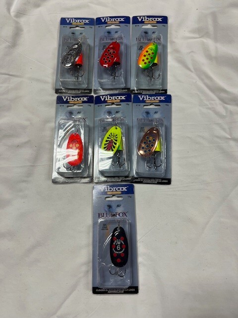 1 Blue Fox Vibrax Spinner Fishing Lure Size 6