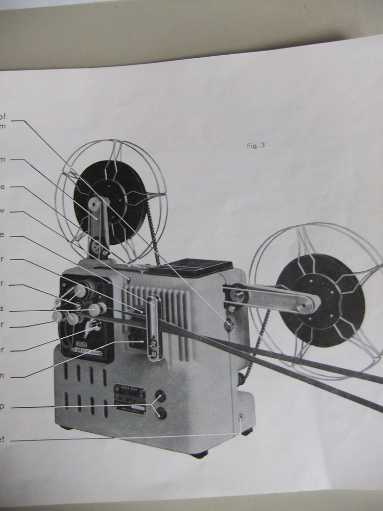 Instructions cine projector EUMIG P8 PHONOMATIC - CD/Email