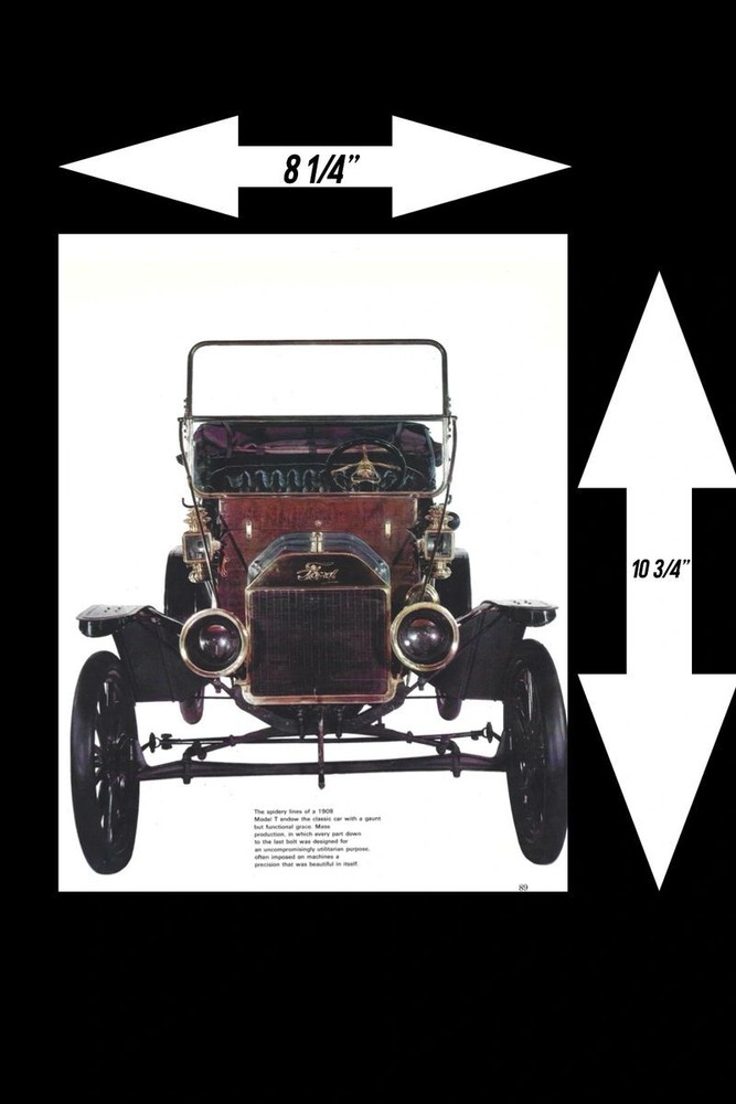Page Print For Wall Decor Classic Model T Ford 1908