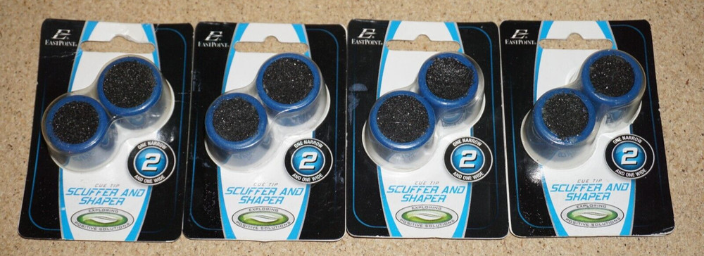 EastPoint Cue Tip Scuffer and Shaper (4 Pack; 8 Cue Tips Total)