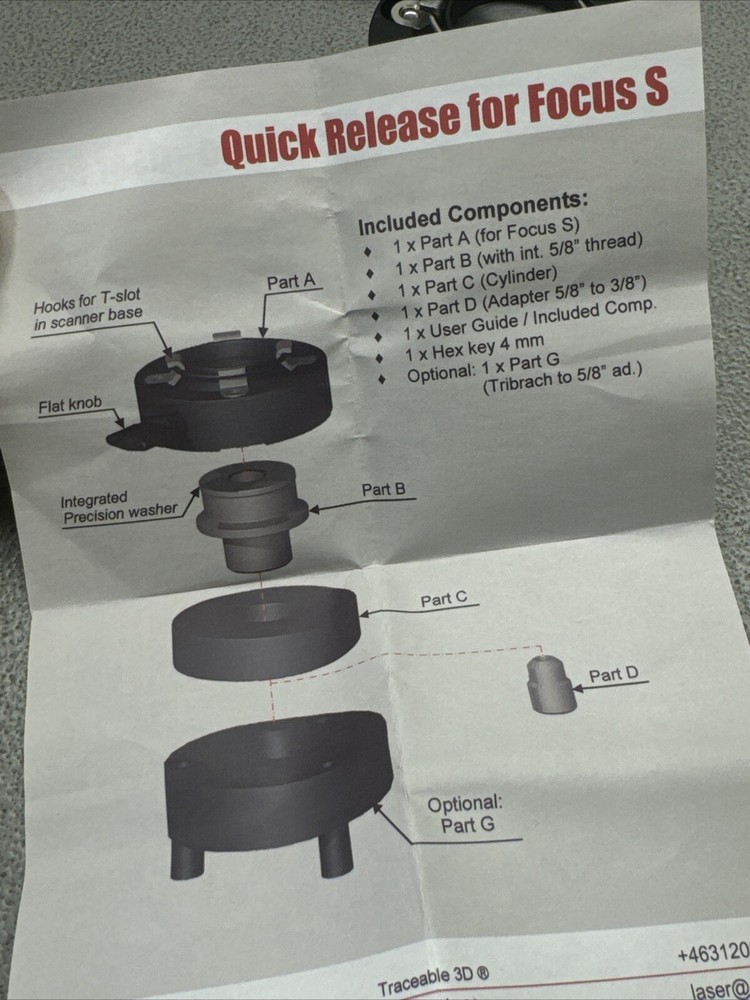 ATS TRACEABLE 3D QUICK RELEASE