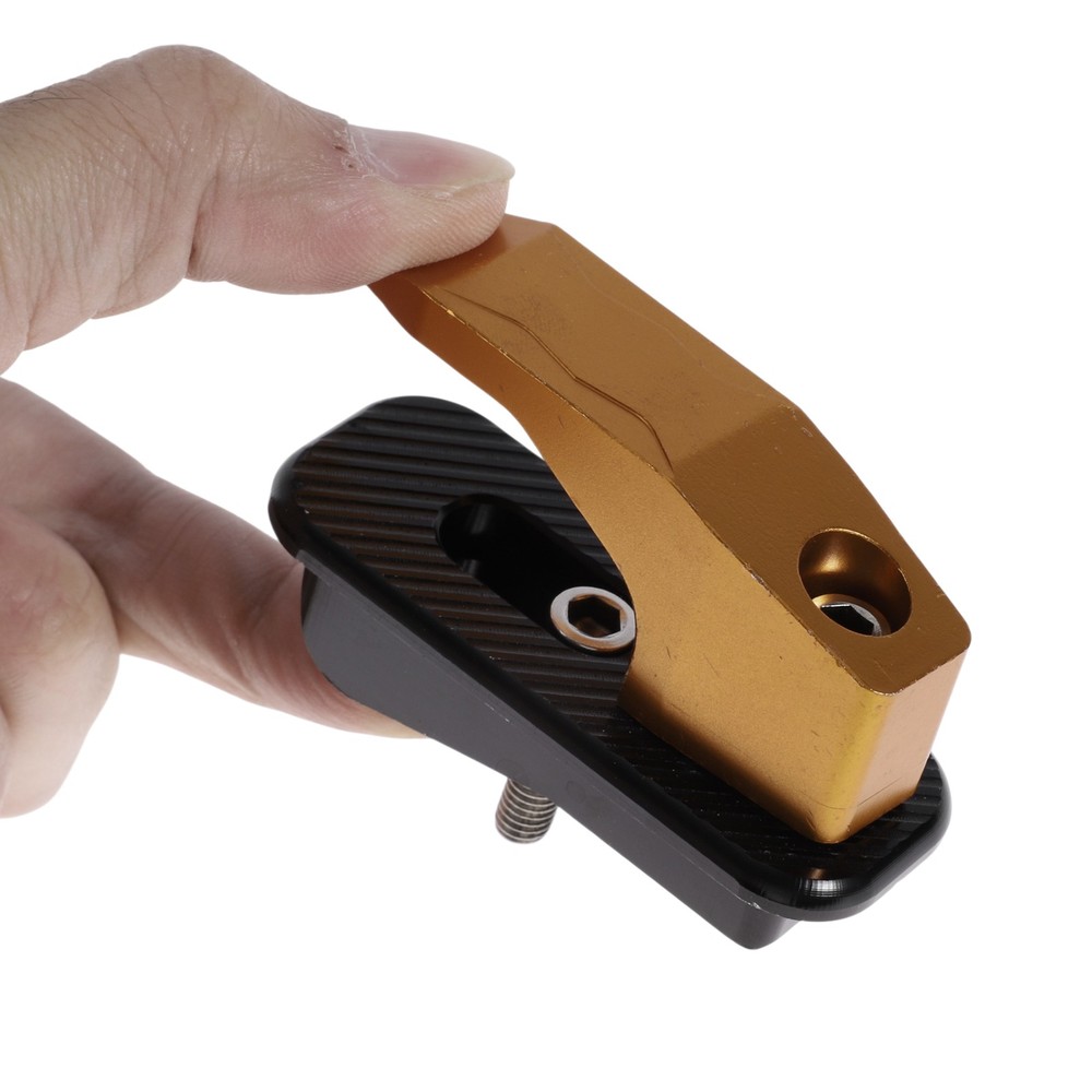 Alluper Alloy Motorcycle Hook for Minio Rectangular 1 Set Earth Yellow