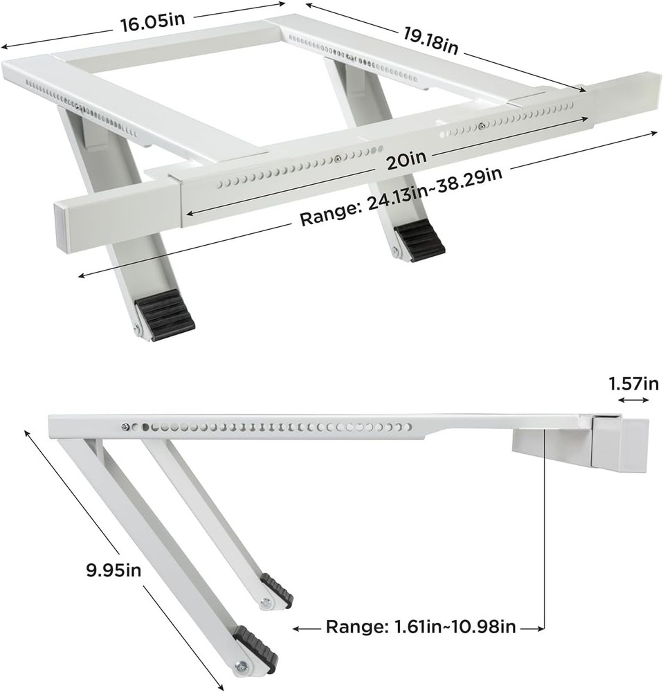 Ivation Air Conditioner Support Bracket, No Tools or Drilling Required - Easy to