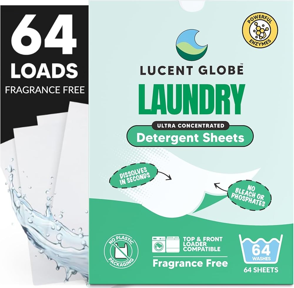 Laundry Deternt Sheets. Pre-Measured Laundry Sheets.