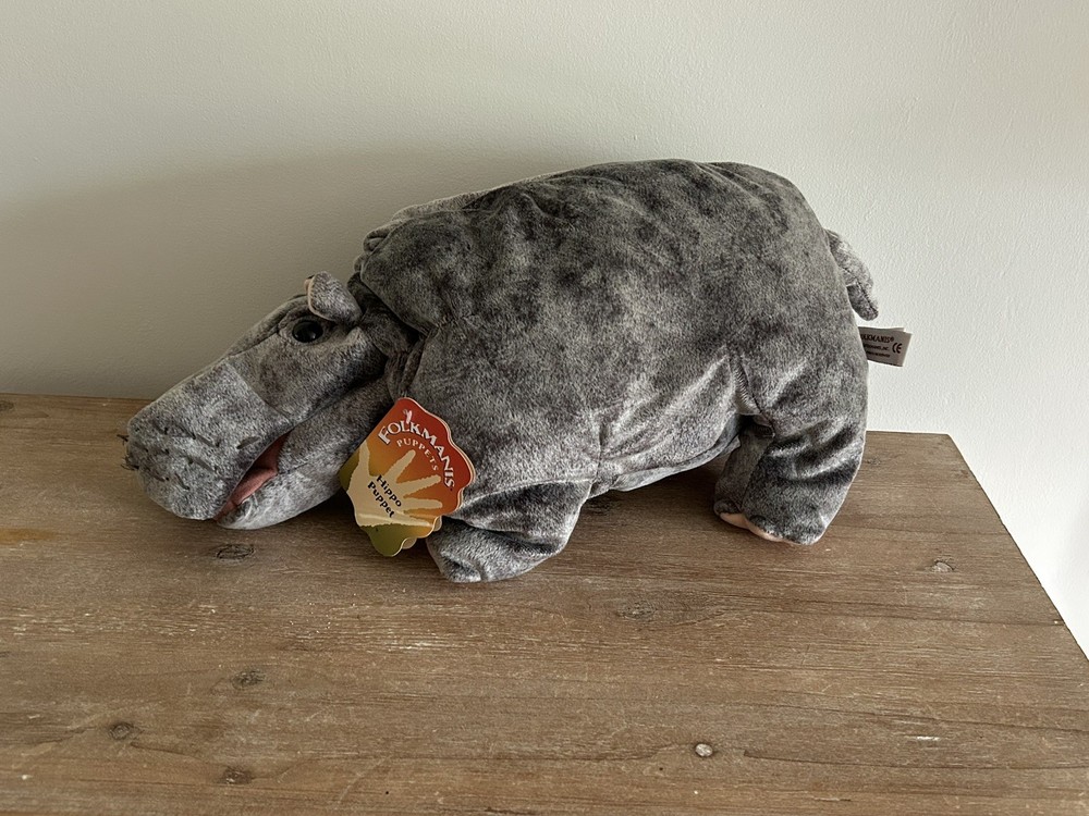 Folkmanis Hippo 18 Inch Puppet NEW WITH TAGS