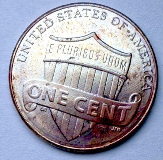 2012-D Lincoln Shield Cent ~ Multi-Color Toning (Artificial) ~ Cool Coin ~ A24