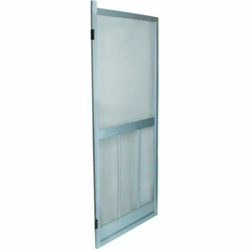 36" x 79-80" Hinged Screen Door Bravo Gray