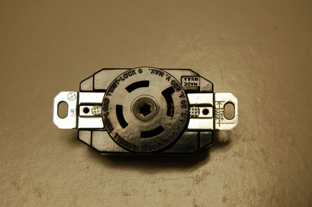 HUBBELL # 45305 VARILOAD TWIST LOCK RECEPTACLE 5 WIRE GROUNDING