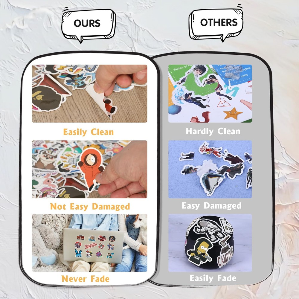 Arme Stickers Pack, 400 PCS Cool Decals, Random Sticker 400Pcs,