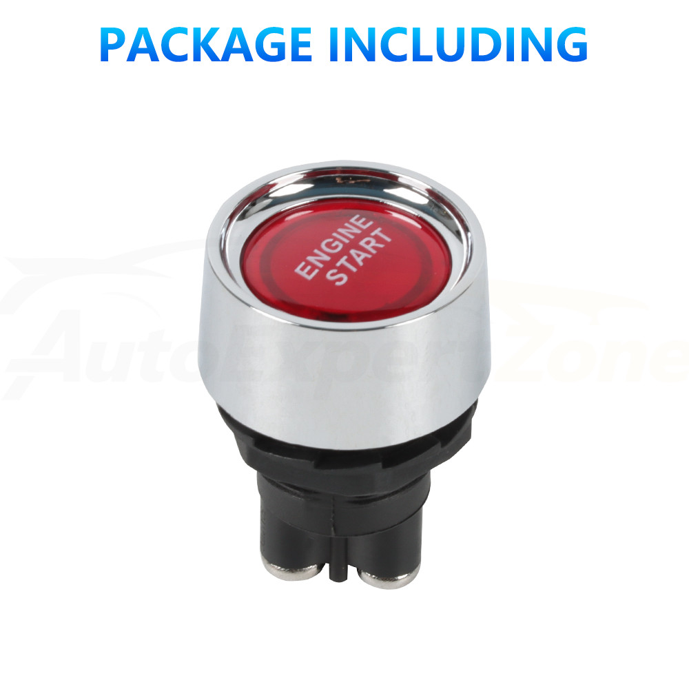 Universal 12V Car Red Illuminated Engine Start Switch Push Button Race Starter