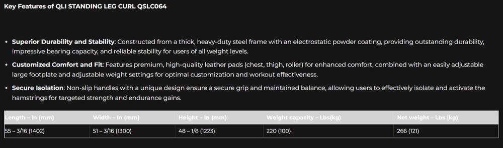 QLI STANDING LEG CURL