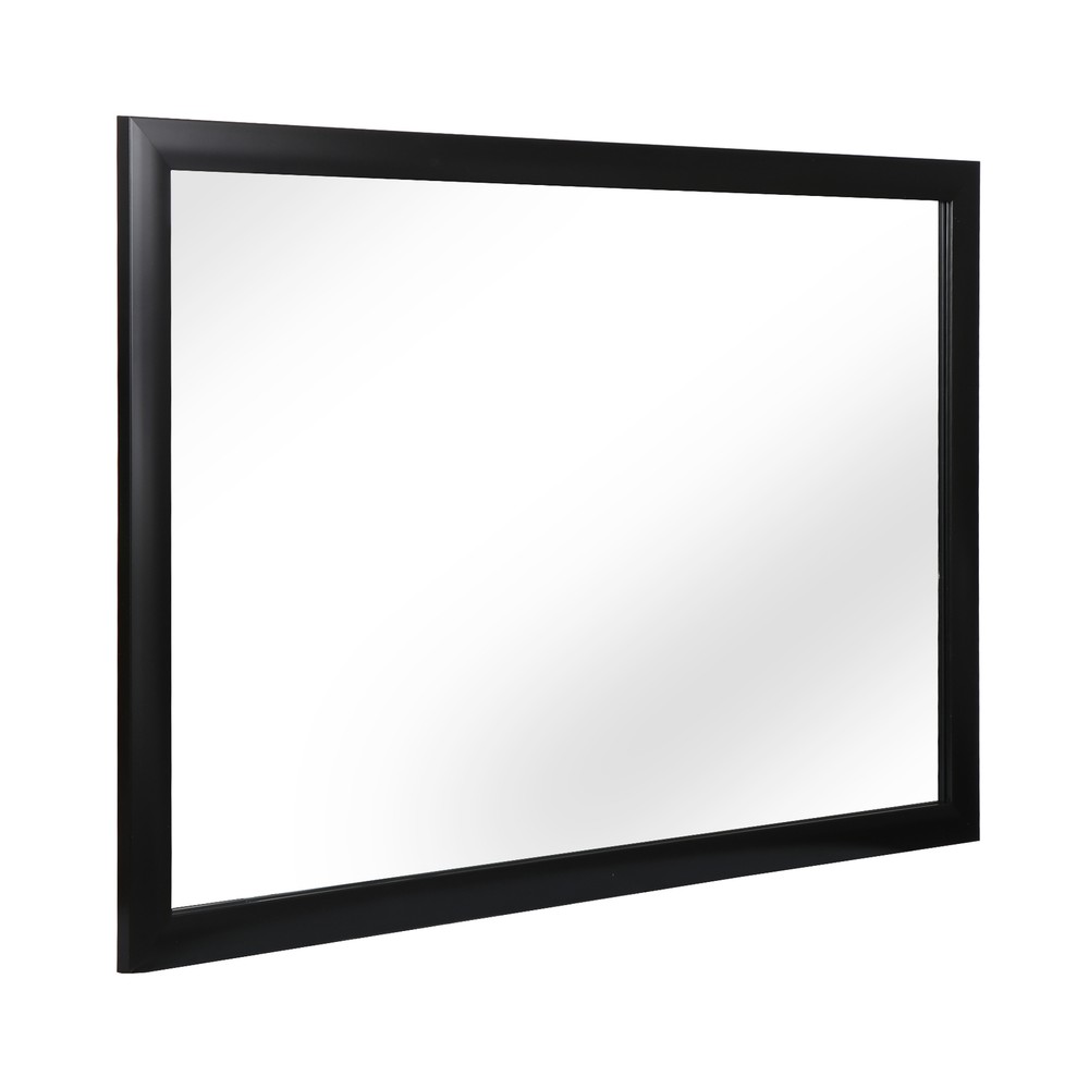 HomGarden 24 x 36" Simple Style Rectangular Mirror Black Plastic Frame