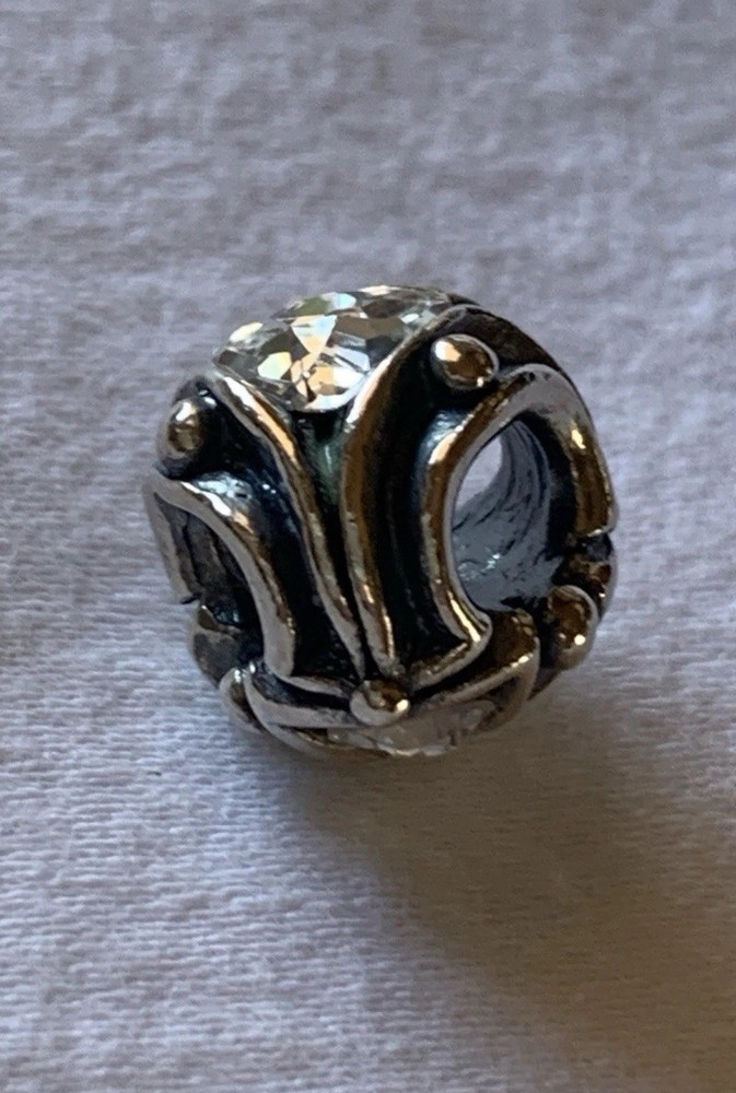 Trollbeads Fantasy Crystal Triangles Charm Sterling Bead - In Box EUC!!