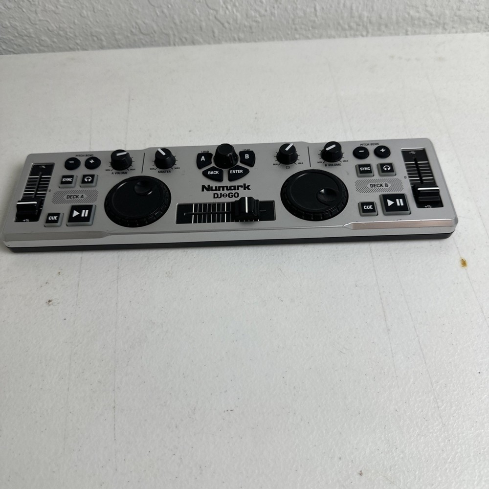 Numark DJ2GO Ultra Portable MIDI Capable Silver DJ Controller USB for Mac/PC