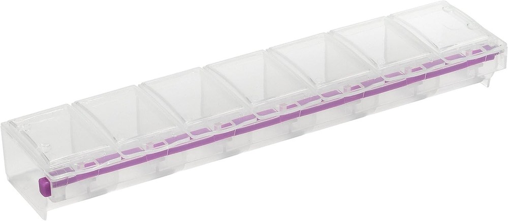Portable Bead Organizer - 7 Transparent Locking Compartments for Craft Projects