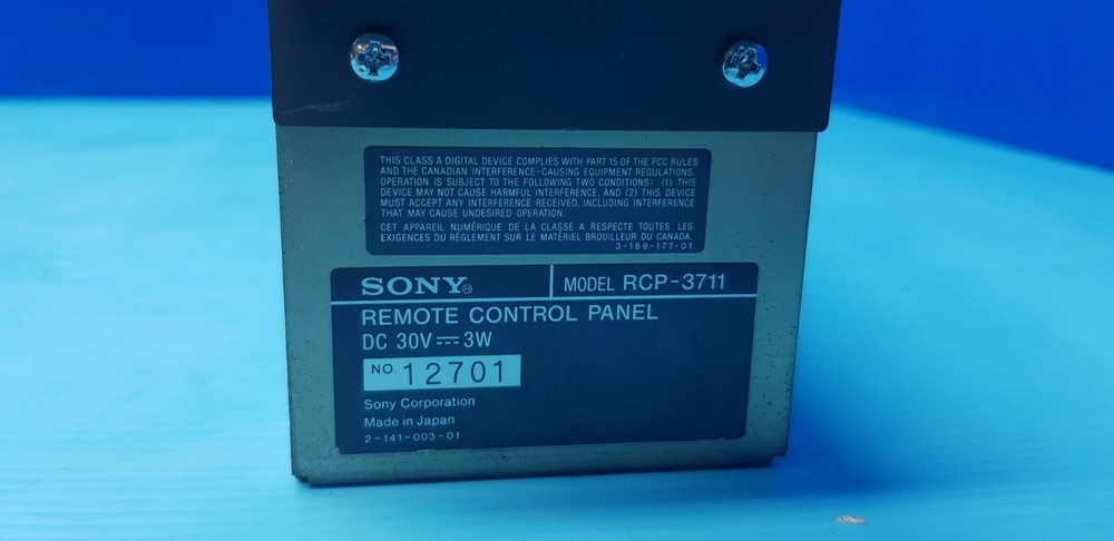 Sony RCP-3711 Remote Control Panel