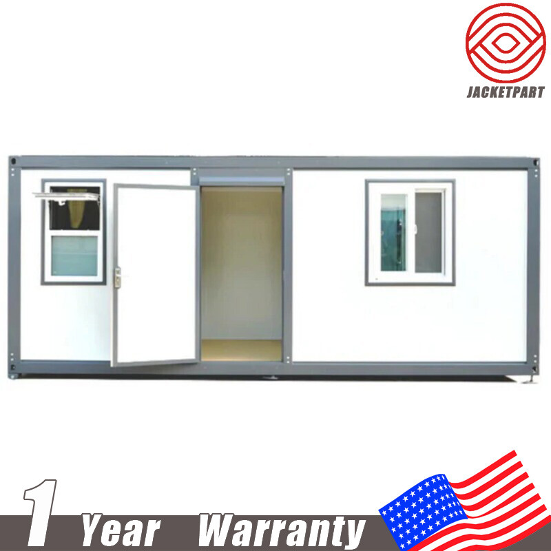 7ftx20ft Portable Office w/ Bathroom Steel Frame Double-Glazed Openable Windows