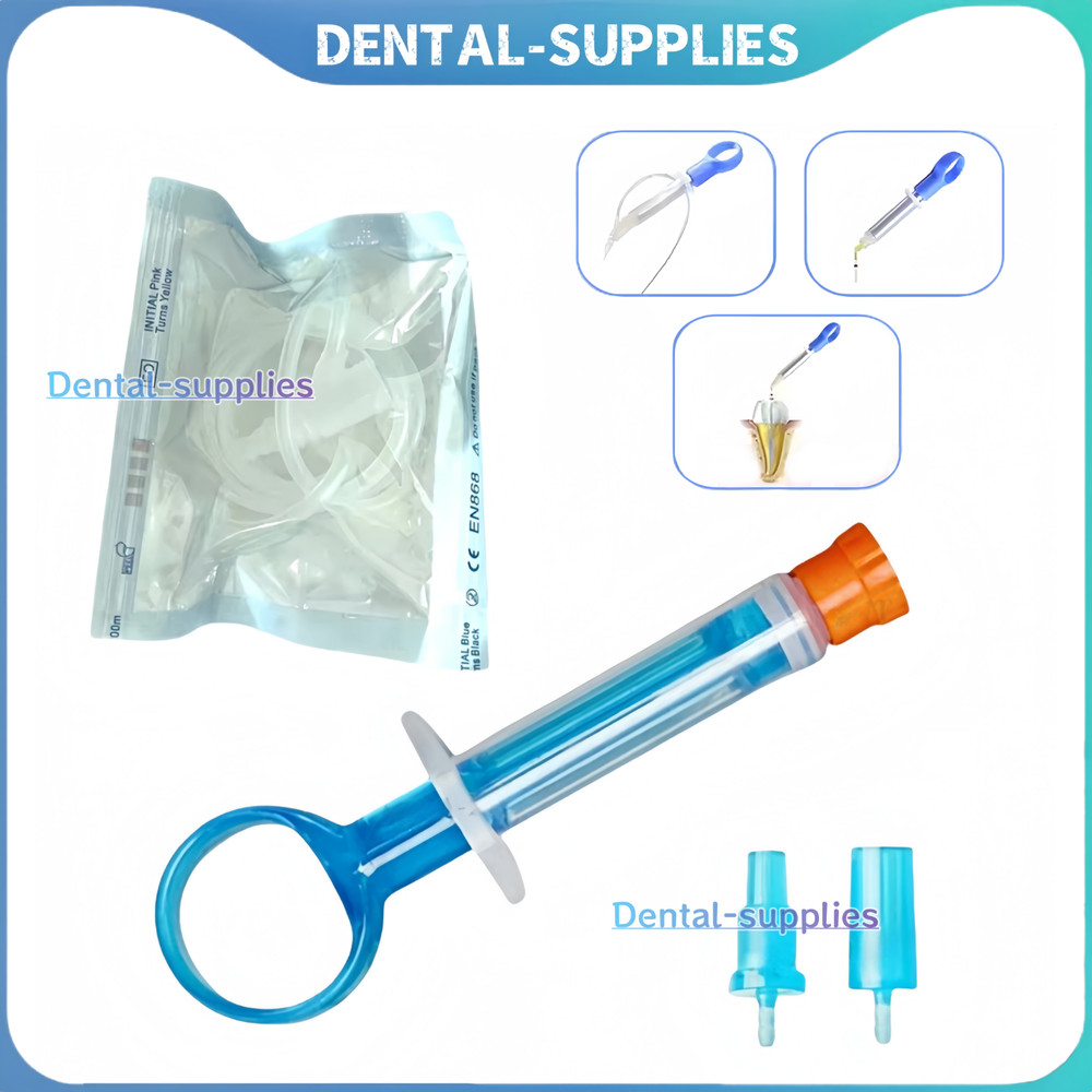 Dental Sonic Irrigator Kit For Prebent Root Canal Irrigation Syringe Tips Needle