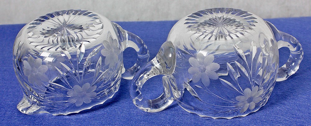 ABP Heavy Cut Crystal Creamer & Open Sugar