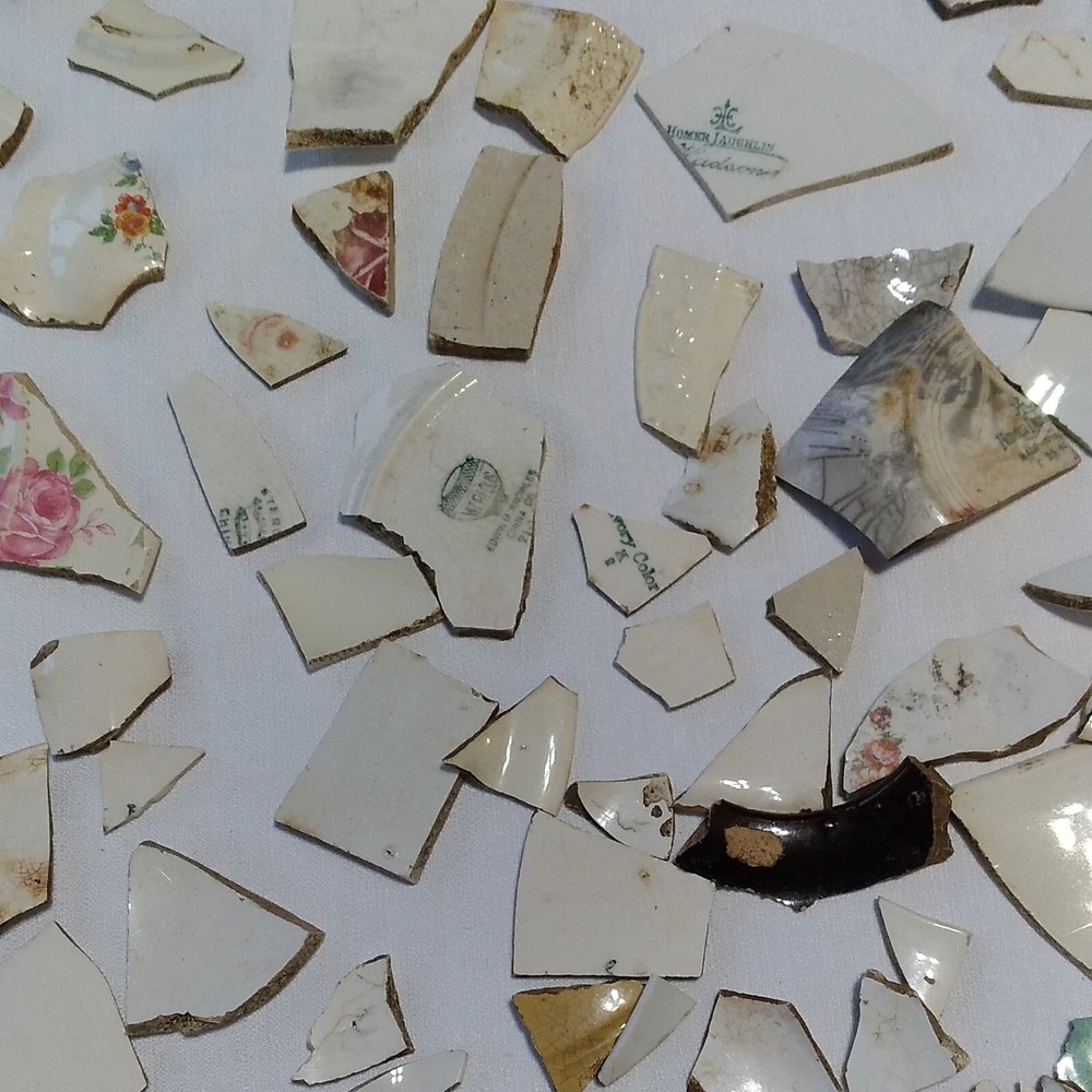 Old Broken Ceramic Plates/Dishes Mosaic Crafts Over 2 lbs