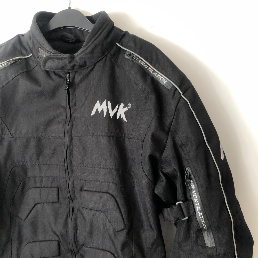 MVK Textile Waterproof Motorcycle Jacket CE Armoured size Small - Black