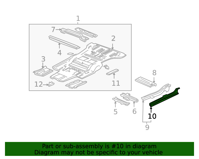Genuine Honda Rocker Panel 65190-SKV-A02ZZ