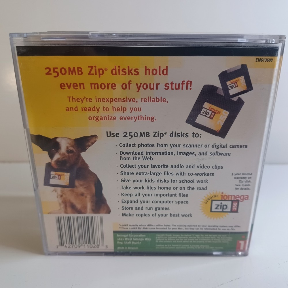 iomega ZIP 250MB 5 Disks Cases MAC Formatted Pack Drive Superfloppy