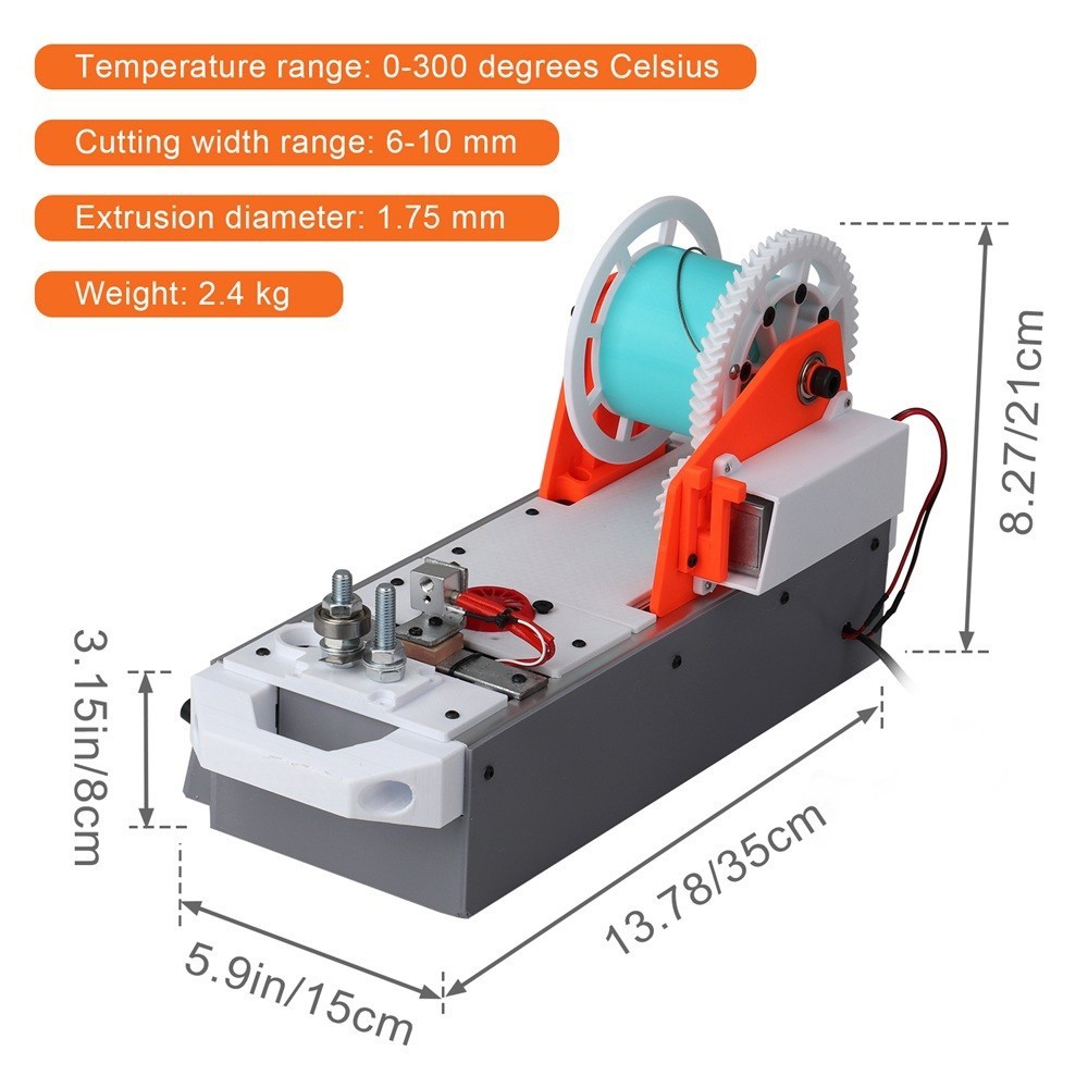 3D Printer Extruders Desktop Filament Maker Machine Pastic Bottles Pultruded US