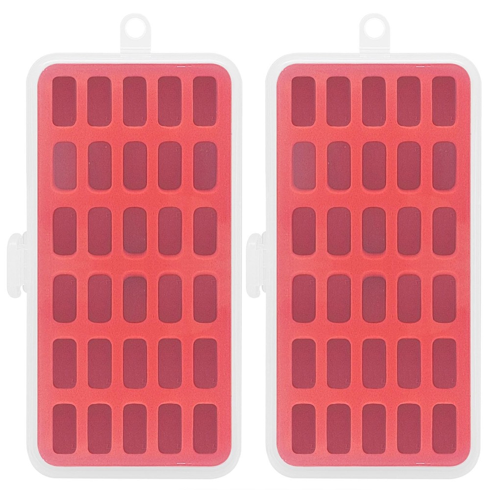 Pack of 2 Plastic Bobbin Storage Case Bobbin Boxes Thread Organizer Holds 60p...