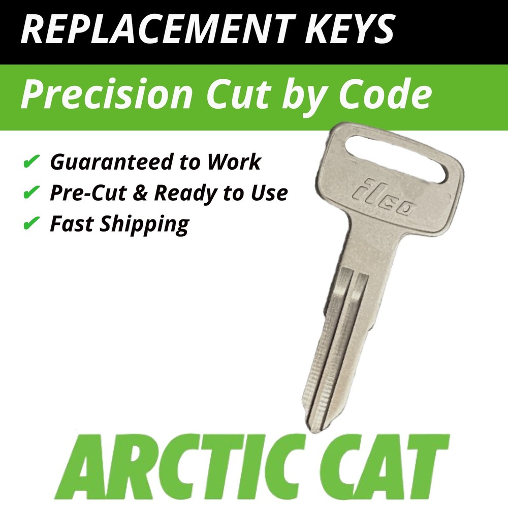 Arctic Cat Keys ATV Replacement Ignition Key Cut to Code C32010-C39697