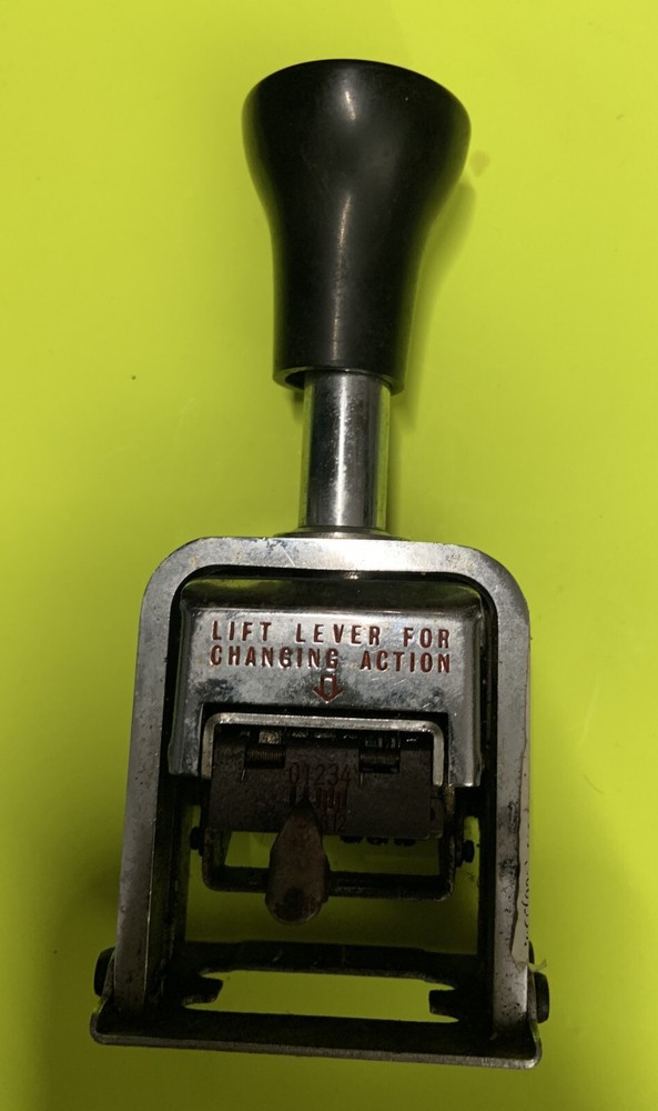 Ertan Automatic Numbering Machine Model 188 Chrome Stamp