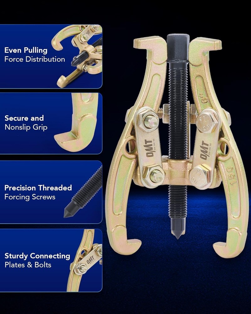 Versatile Gear Puller Set with Heavy Duty Build for Multiple Applications
