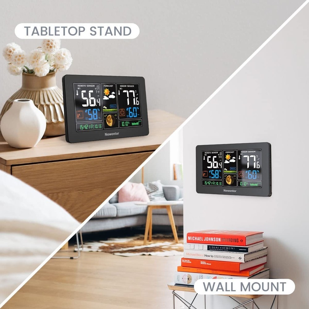 Wireless Color Display Weather Station with Atomic Clock & Adjustable Backlight