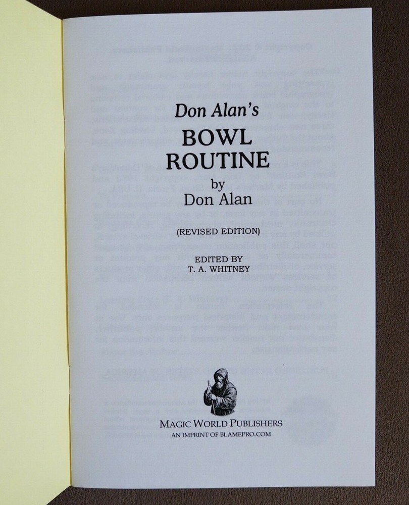 Don Alan's Bowl Routine (A one-cup routine with a surprise finish!)