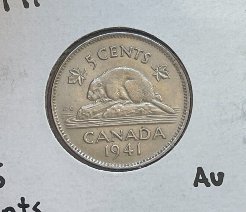 1941 Canada 5 Cents  bg