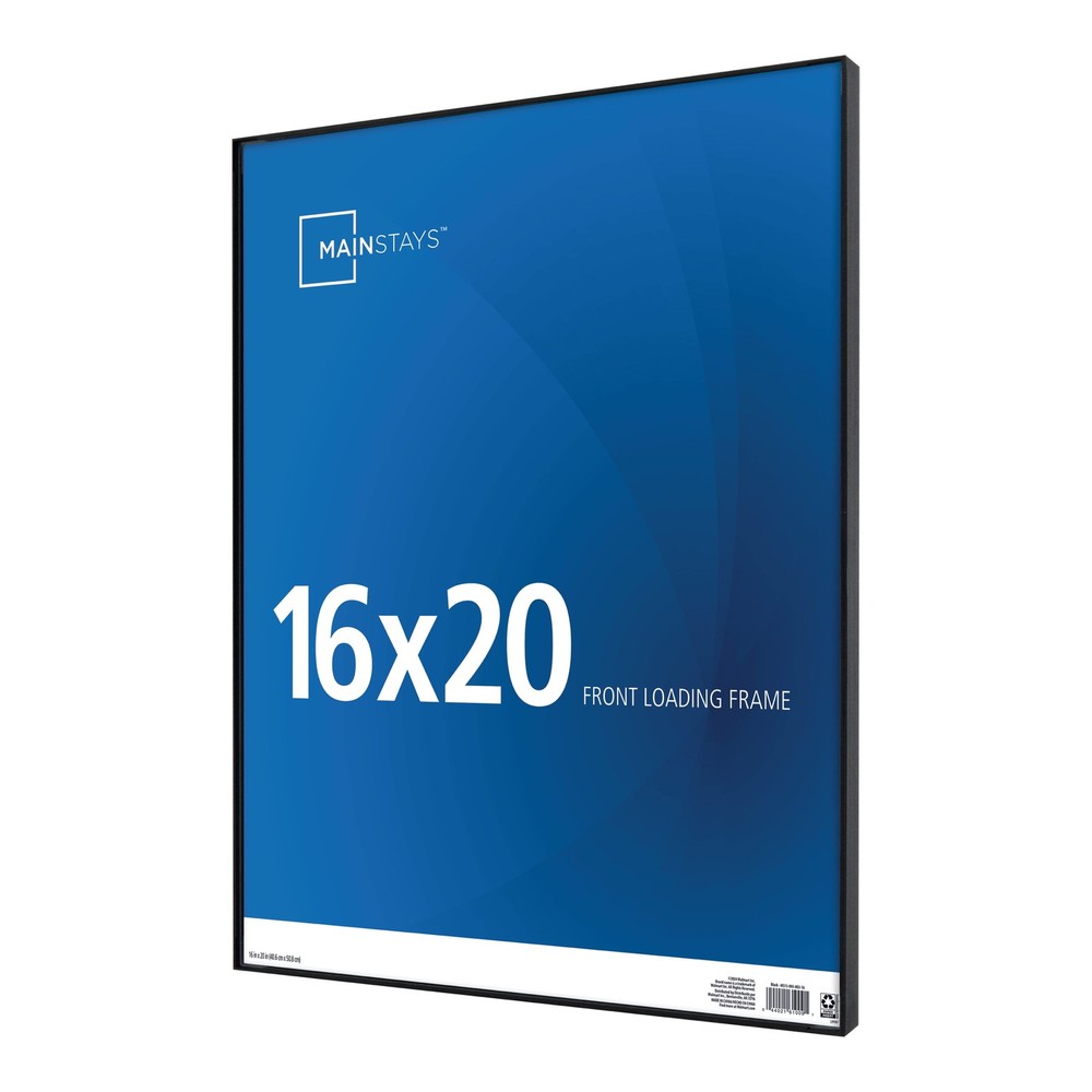 16x20 Front Loading Wall Picture Frame, Black